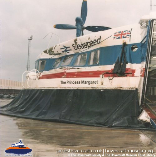 SRN4s damaged at sea -   (submitted by The <a href='http://www.hovercraft-museum.org/' target='_blank'>Hovercraft Museum Trust</a>).